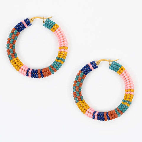 Patchwork Hoop Earrings (altiplano)