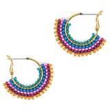 Beaded Skirt Hoop Earrings (Altiplano)