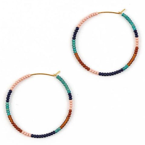 Beaded Hoop Earrings (Altiplano)