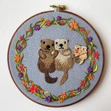 Sea Otters Needle Minder (Jessica Long Embroidery)