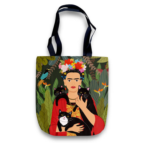 Tote Bag: Frida with Cats