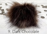 Faux Fur Pom-Pom Assorted Colors Sew on Snap