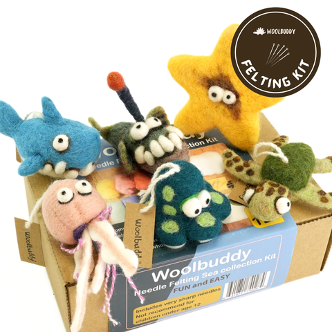 Woolbuddy Sea Collection Needle Felting Kit