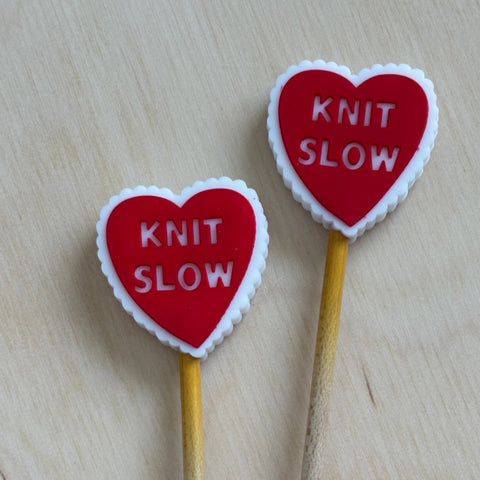 Knit Slow Hearts Point Protectors (Comma Craft Co.)