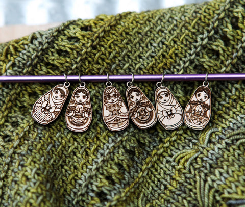 Matryoshka Doll Stitch Markers (Sunrise Grove)