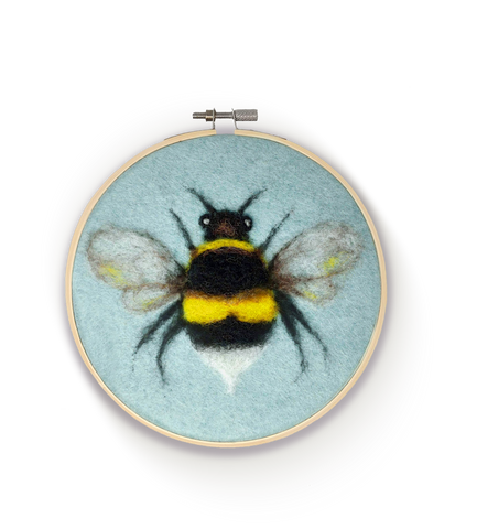 Bee in a Hoop Needle Felting Craft Kit