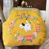 Embroidered Kiss Lock Purse (Quince Fables)