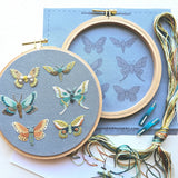 Moth Sampler Embroidery Kit (Jessica Long Embroidery)