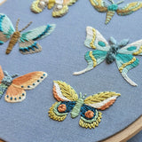Moth Sampler Embroidery Kit (Jessica Long Embroidery)