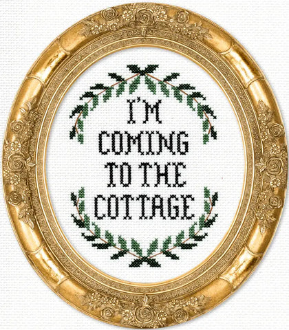 I'm Coming to the Cottage Cross Stitch Kit (Subversive Cross Stitch)