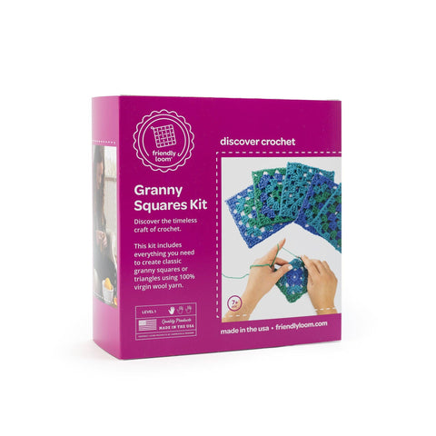 Explore Crochet: Granny Square Kit (Friendly Loom)