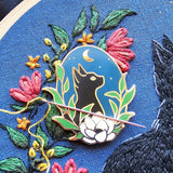 Black Cat Needle Minder (Jessica Long Embroidery)