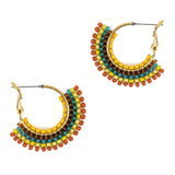 Beaded Skirt Hoop Earrings (Altiplano)