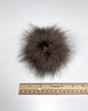 Faux Fur Pom-Pom Assorted Colors Sew on Snap