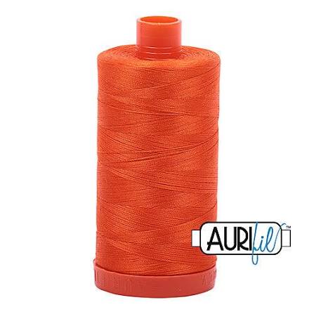 Mako Cotton Thread 40Wt 1300 Meters — Neon Orange 1104 (Aurifil)
