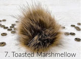 Faux Fur Pom-Pom Assorted Colors Sew on Snap