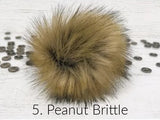 Faux Fur Pom-Pom Assorted Colors Sew on Snap