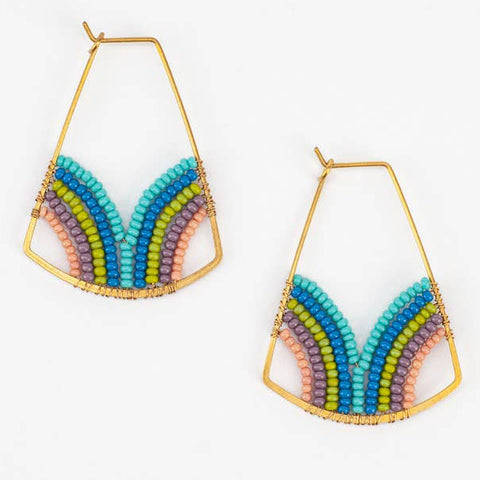 Wellspring Beaded Hoop Earrings (Altiplano)
