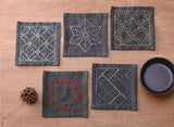 Sashiko Tsumugi Sampler Coasters