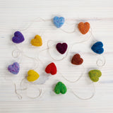 Rainbow Heart Garland Needle Felting kit