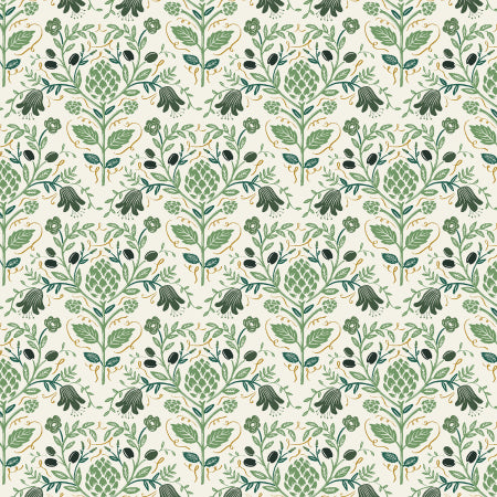 Dahlia Artichoke Cream Metallic