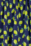 Lemons In Navy Rayon Challis