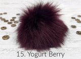 Faux Fur Pom-Pom Assorted Colors Sew on Snap