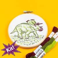 Dino- Mite 5" Embroidery Kit Poplush