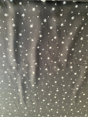 Stary Black Cotton Chiffon