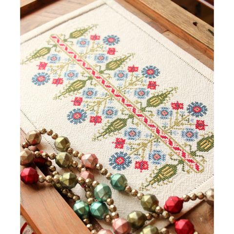 Delphian Cornflower Table Runner Cross Stitch Kit