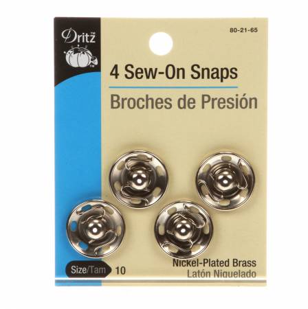 Sew On Snap Size 10 Nickel