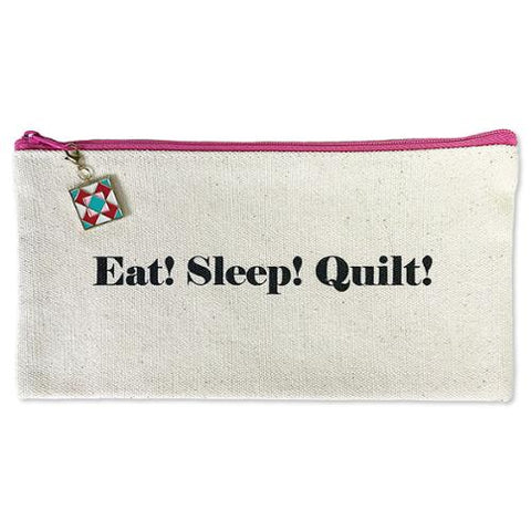Eat! Sleep! Quilt! Zip Pouch
