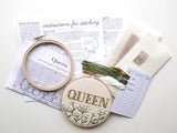 Queen - Cream 5" Embroidery Kit Junebug and Darlin