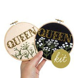 Queen - Cream 5" Embroidery Kit Junebug and Darlin