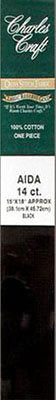 Aida Cloth Black 14ct  15" x 18" DMC