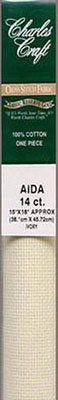 Aida Cloth Ivory 14ct 15" x 18" DMC