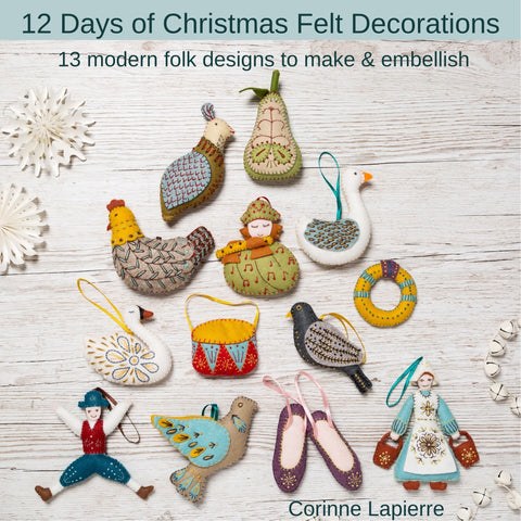 12 Days Of Christmas Felt Decorations